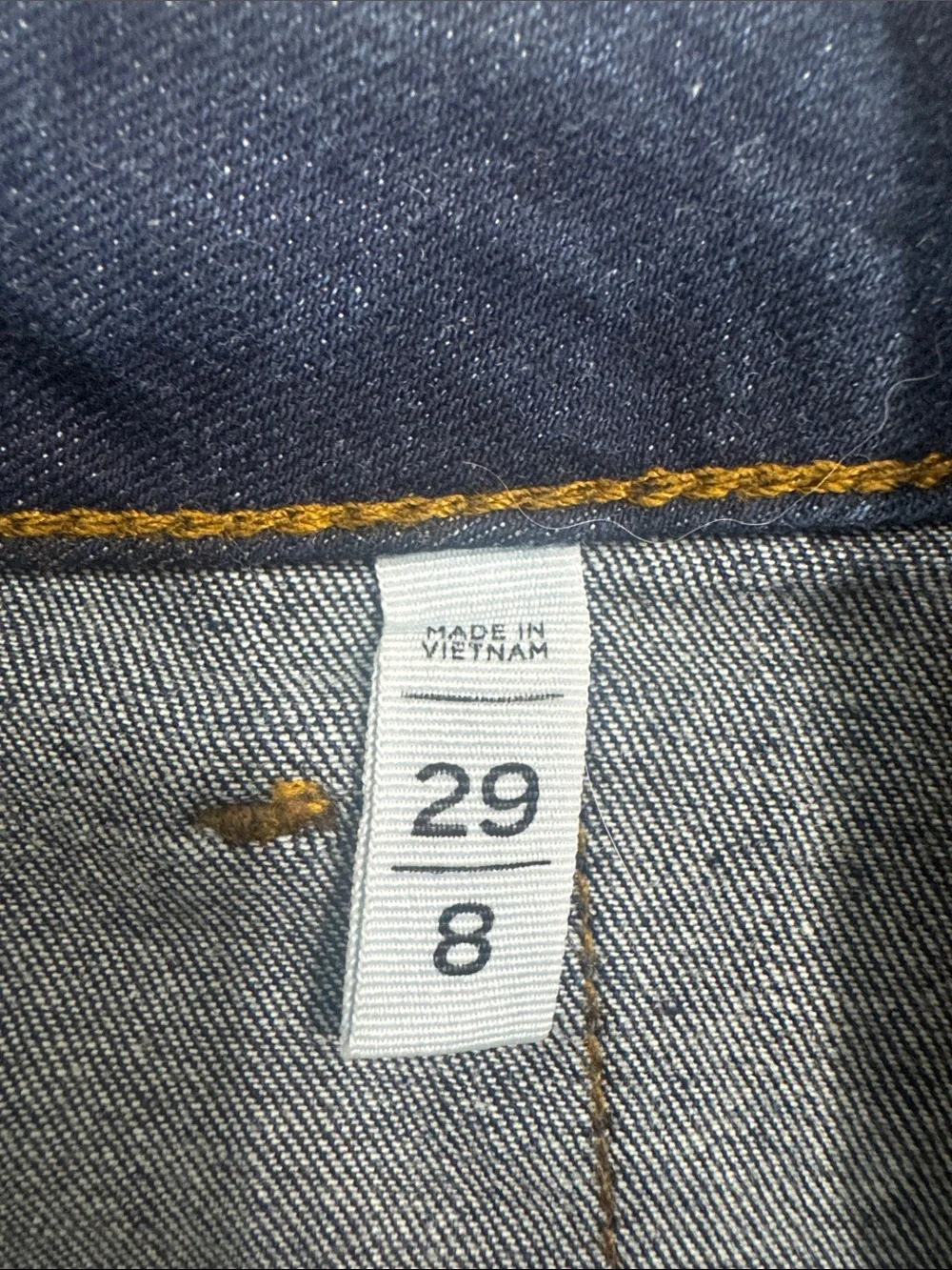 ANN TAYLOR LOFT Dark Wash Blue Denim Jean Painter Style Size 8 $60 EUC KL